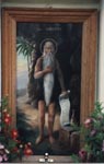 Św. Onufry - obraz w kapliczce przy głównej alejce